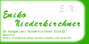 eniko niederkirchner business card